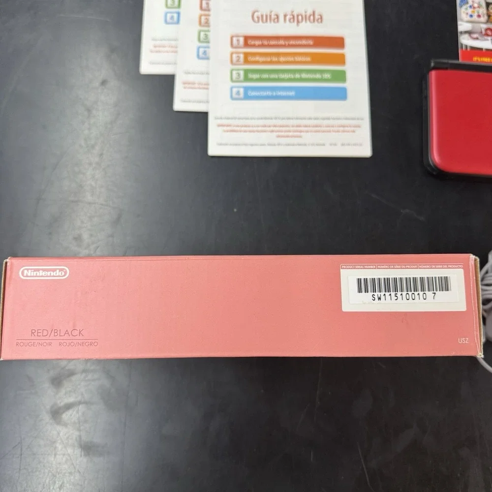 Nintendo 3DS XL Handheld Game Console Complete in Box Red/Black